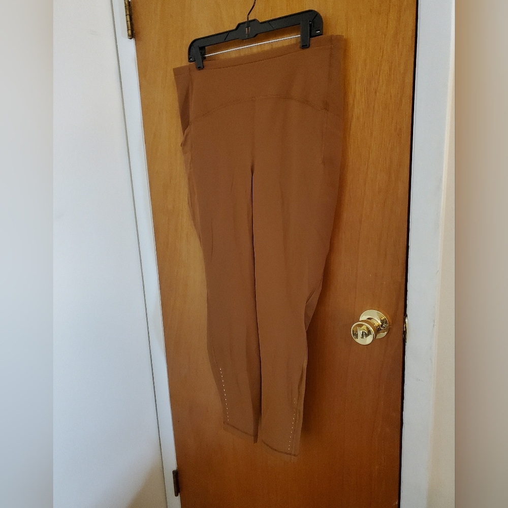 Lululemon brown leggings size 16 with back zipper pocket